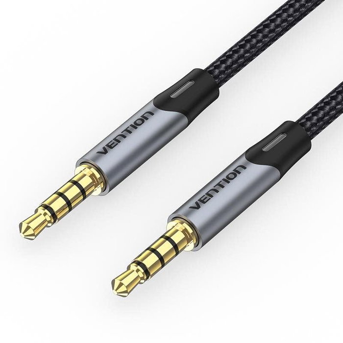 Vention Cable de Audio Estéreo Jack 3.5mm Macho a Jack 3.5mm Macho Gris 50cm Vention Cable de Audio Estéreo Jack 3.5mm Macho a Jack 3.5mm Macho Gris 50cm